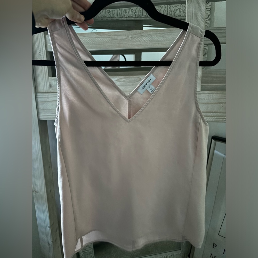 3 Halogen Nordstrom Deep Blue V-Neck Top - Picture 7 of 9